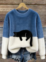 Pullover Sweater Playful Pattern Relaxed Fit