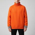 Pullover Sweater Thick Knit Turtleneck Polyester