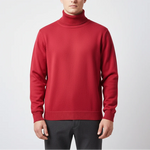 Pullover Sweater Thick Knit Turtleneck Polyester
