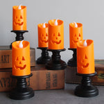 Pumpkin Candle LED Battery-Powered Flame-Free