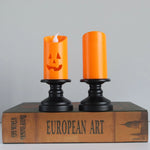 Pumpkin Candle LED Battery-Powered Flame-Free