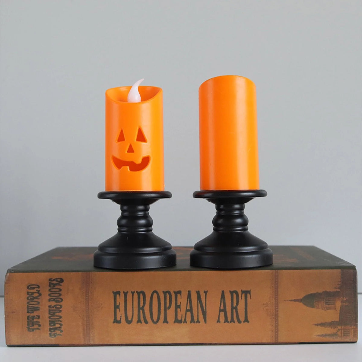 Pumpkin Candle LED Battery-Powered Flame-Free