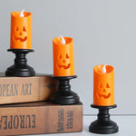 Pumpkin Candle LED Battery-Powered Flame-Free
