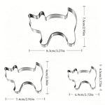 Pumpkin Cookie Cutters Stainless Steel Set of 3