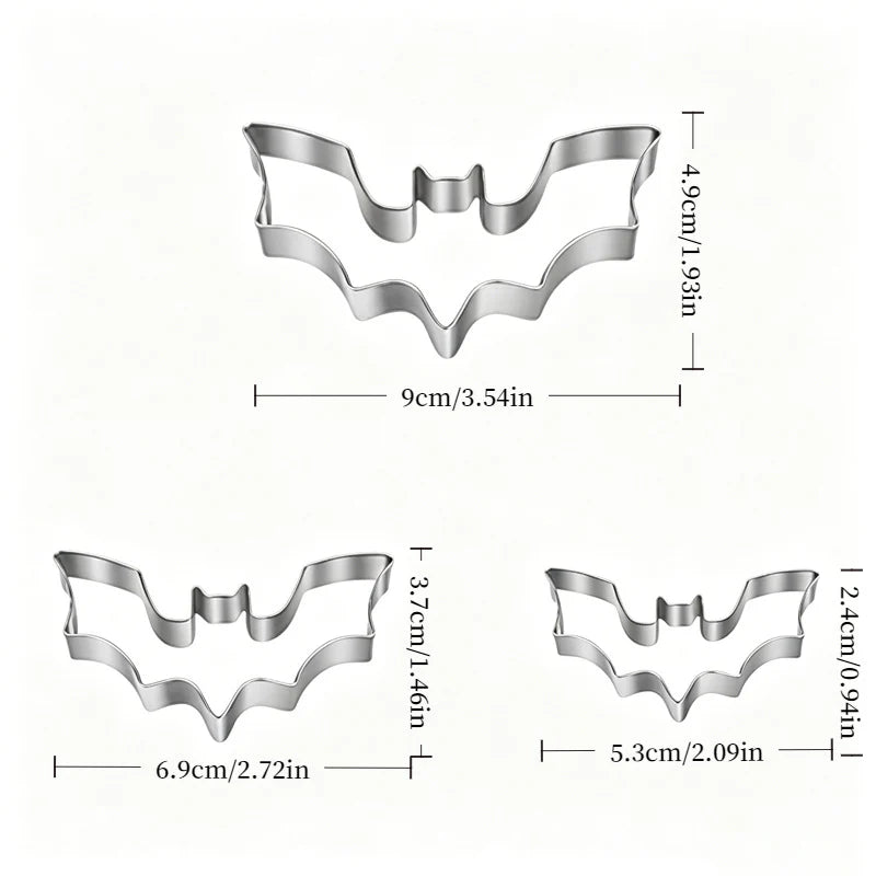 Pumpkin Cookie Cutters Stainless Steel Set of 3