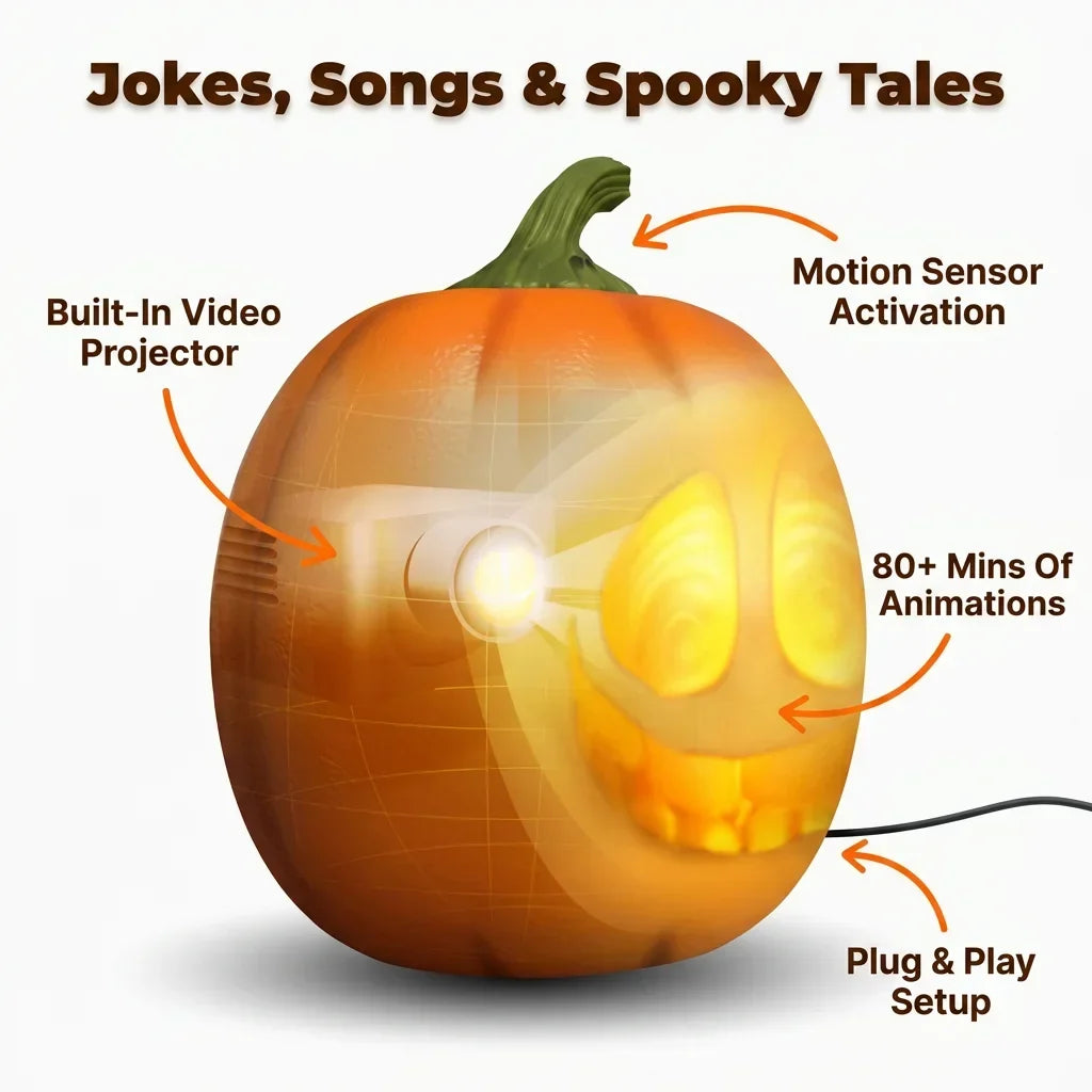 Pumpkin Decoration Motion-Activated Animated@endsection