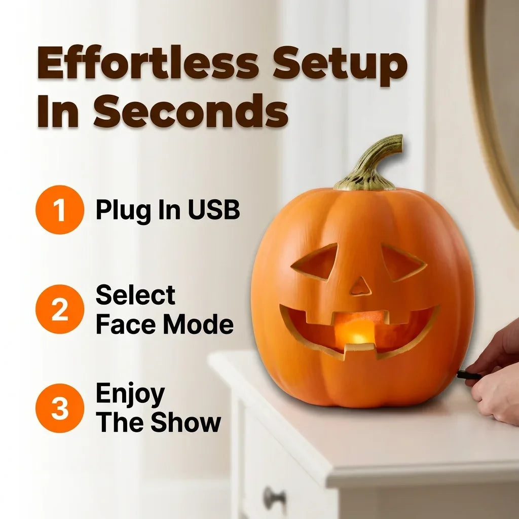 Pumpkin Decoration Motion-Activated Animated@endsection