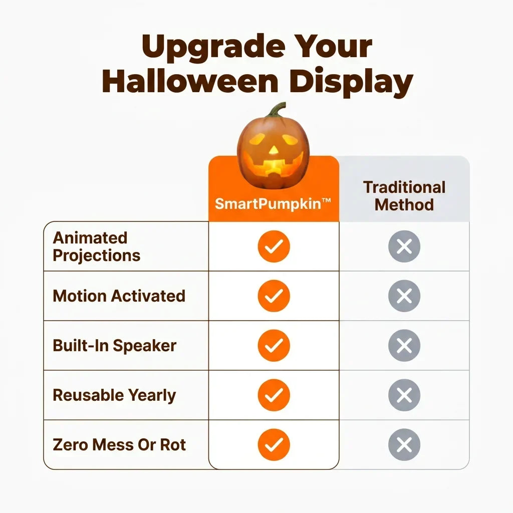 Pumpkin Decoration Motion-Activated Animated@endsection