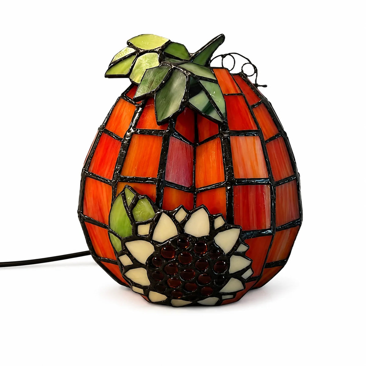Pumpkin Lamp Mosaic Design USB-Powered Warm White Glow