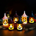 Pumpkin Lantern Witch Hat Design Warm LED Glow