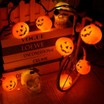 Pumpkin String Lights Battery-Powered LED Weather-Resistant