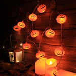 Pumpkin String Lights Battery-Powered LED Weather-Resistant