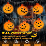 Pumpkin String Lights Battery-Powered LED Weather-Resistant