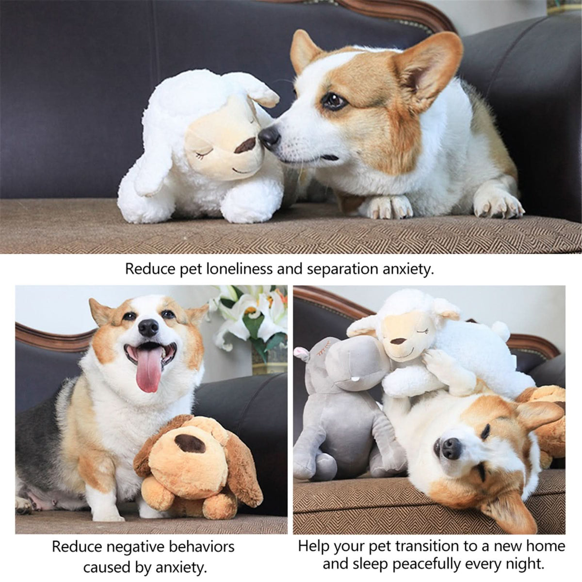 Puppy Plush Toy Heartbeat Simulator Soft Washable