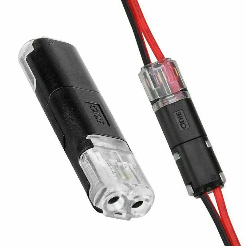 Push-In Connector Double-Wire Locking 100 Pack