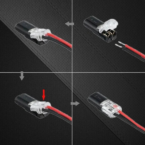 Push-In Connector Double-Wire Locking 100 Pack