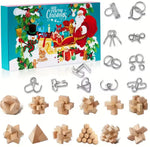 Puzzle Advent Calendar 24 Puzzles Wood & Metal