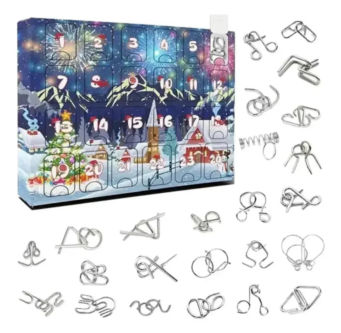 Puzzle Advent Calendar 24 Puzzles Wood & Metal