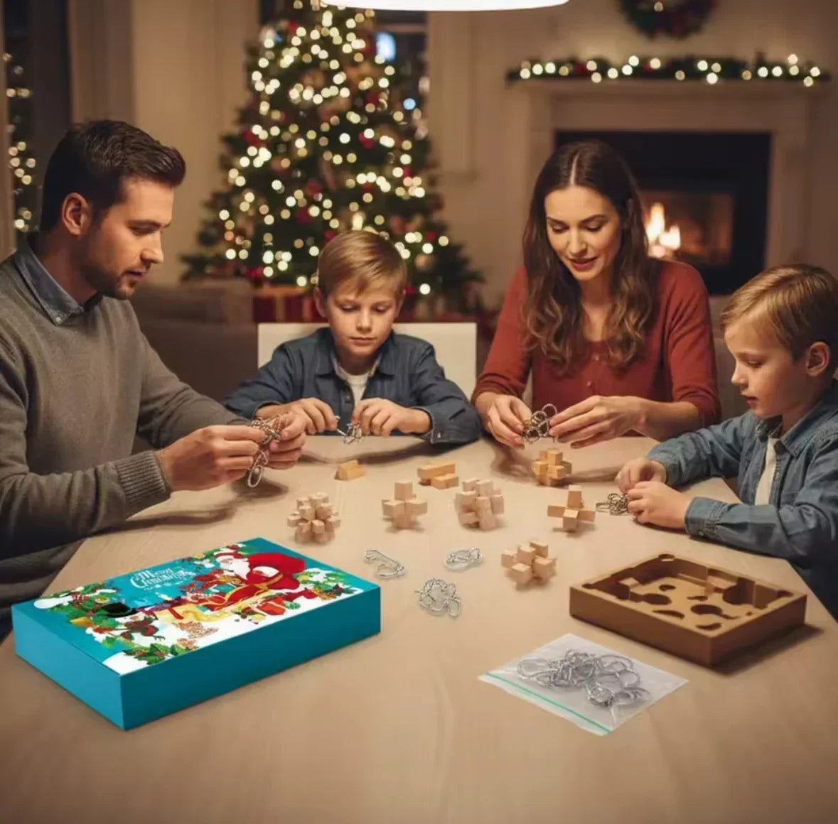 Puzzle Advent Calendar 24 Puzzles Wood & Metal