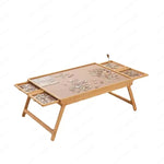 Puzzle Table Wooden Folding Design With Four Drawers for 1500-Piece Puzzles