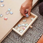 Puzzle Table Wooden Folding Design With Four Drawers for 1500-Piece Puzzles