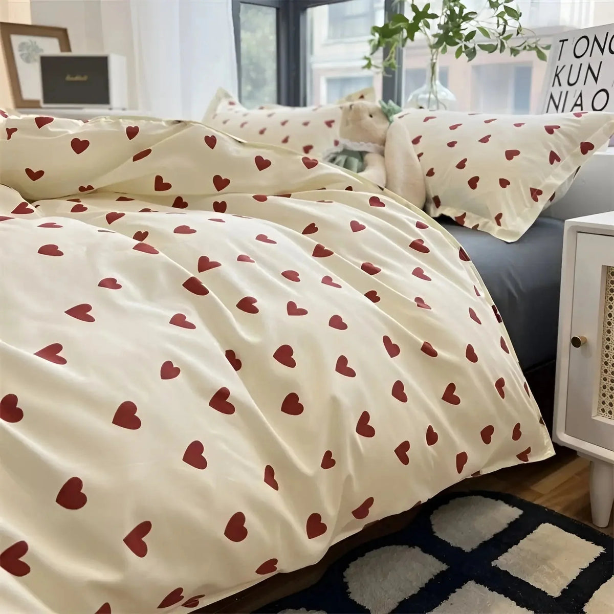 Quilt Cover Set 100% Cotton Breathable & Hypoallergenic