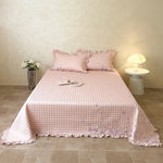 Quilt Set 100% Cotton Hand-Embroidered Lace Three Piece