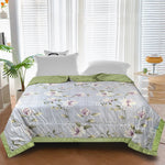 Quilt Set Silky Soft Embroidered 4-Piece Set