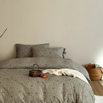 Quilted Bedding Set Breathable Cotton Tie Closures