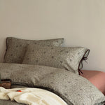 Quilted Bedding Set Breathable Cotton Tie Closures