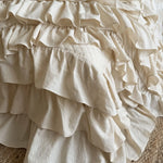 Quilted Bedding Set Cotton Ruffled 4-Piece With Bed Skirt