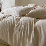 Quilted Bedding Set Organic Cotton Hand-Stitched 4-Piece