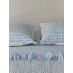 Quilted Bedding Set Vichy Check & Ruffle Trim Cotton-Blend