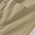 Quilted Jacket Lightweight Collarless Button-Front with Patch Pockets
