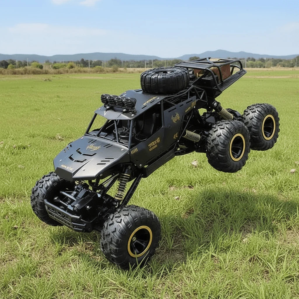RC Monster Truck 4WD LED Lights Shock-Absorbing Suspension