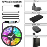 RGB LED Strip Lights Color-Changing App & IR Remote