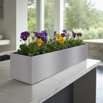 Railing Planter Brushed Aluminum 36 Inch Rust-Resistant