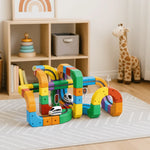 Railway Building Set Modular Tracks Rechargeable Locomotive
