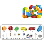 Railway Building Set Modular Tracks Rechargeable Locomotive