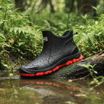 Rain Boots Waterproof PVC High Shaft Anti-Slip Sole