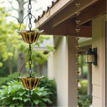Rain Chain Iron Lotus Cups Rust-Resistant Finish