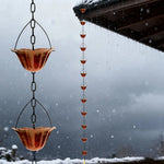 Rain Chain Iron Lotus Cups Rust-Resistant Finish