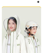 Rain Jacket EVA Longline Backpack-Compatible Hooded
