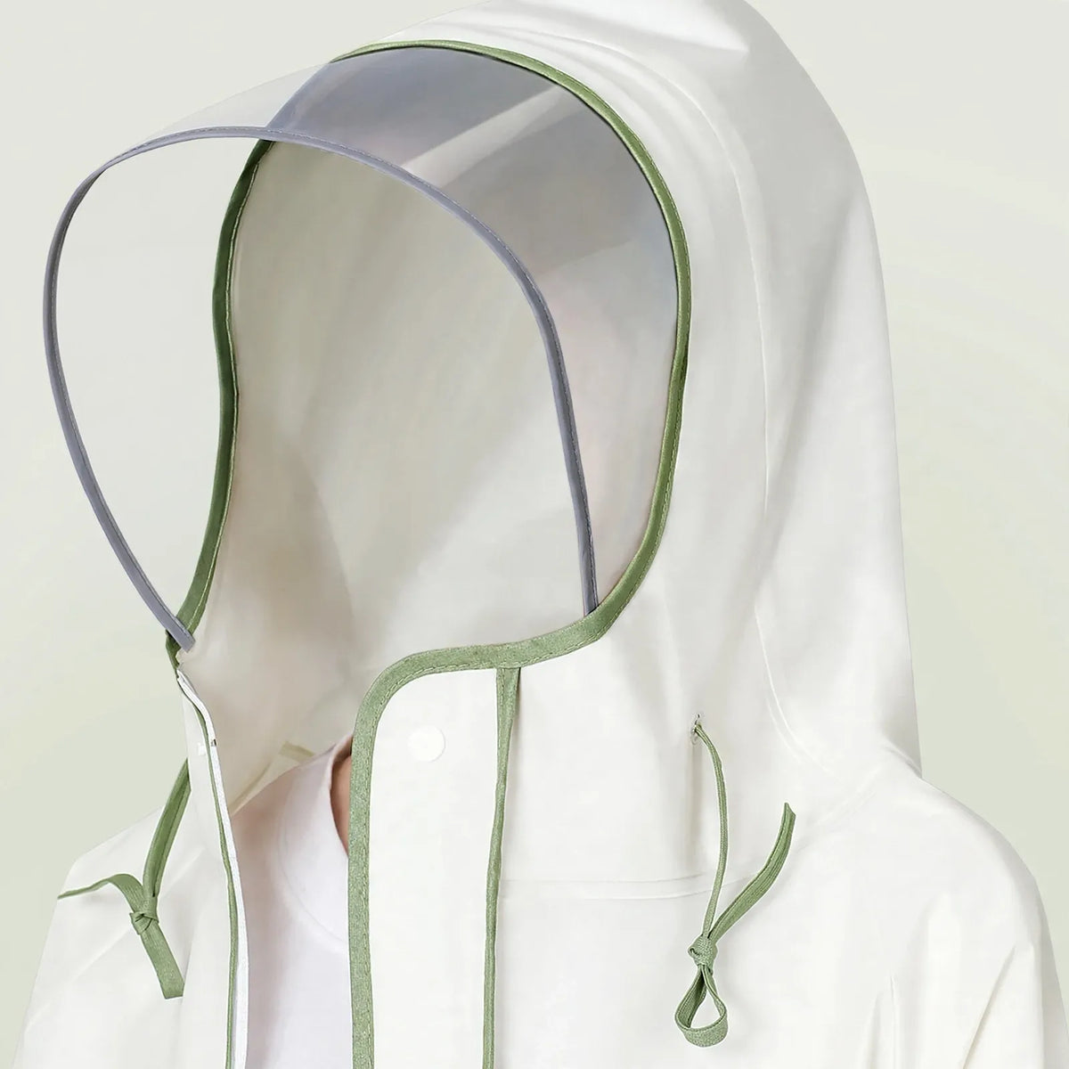 Rain Jacket EVA Longline Backpack-Compatible Hooded