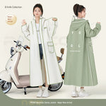 Rain Jacket EVA Longline Backpack-Compatible Hooded