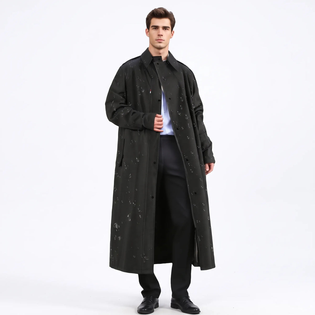 Rain Jacket Longline Water-Repellent Breathable Layer