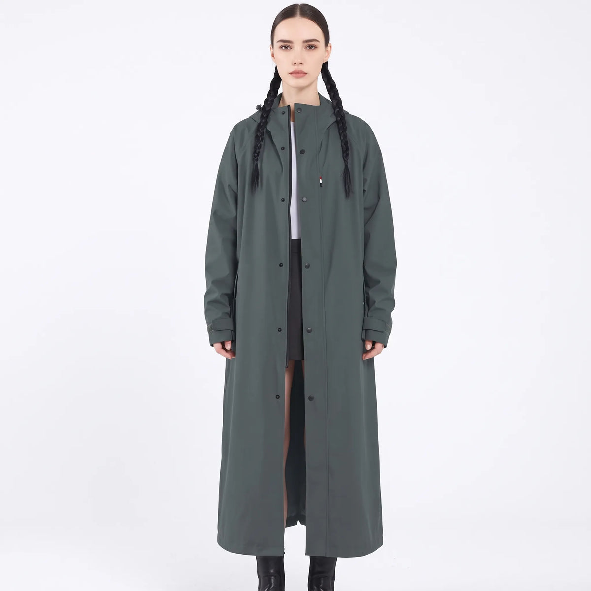 Rain Jacket Longline Water-Repellent Breathable Layer