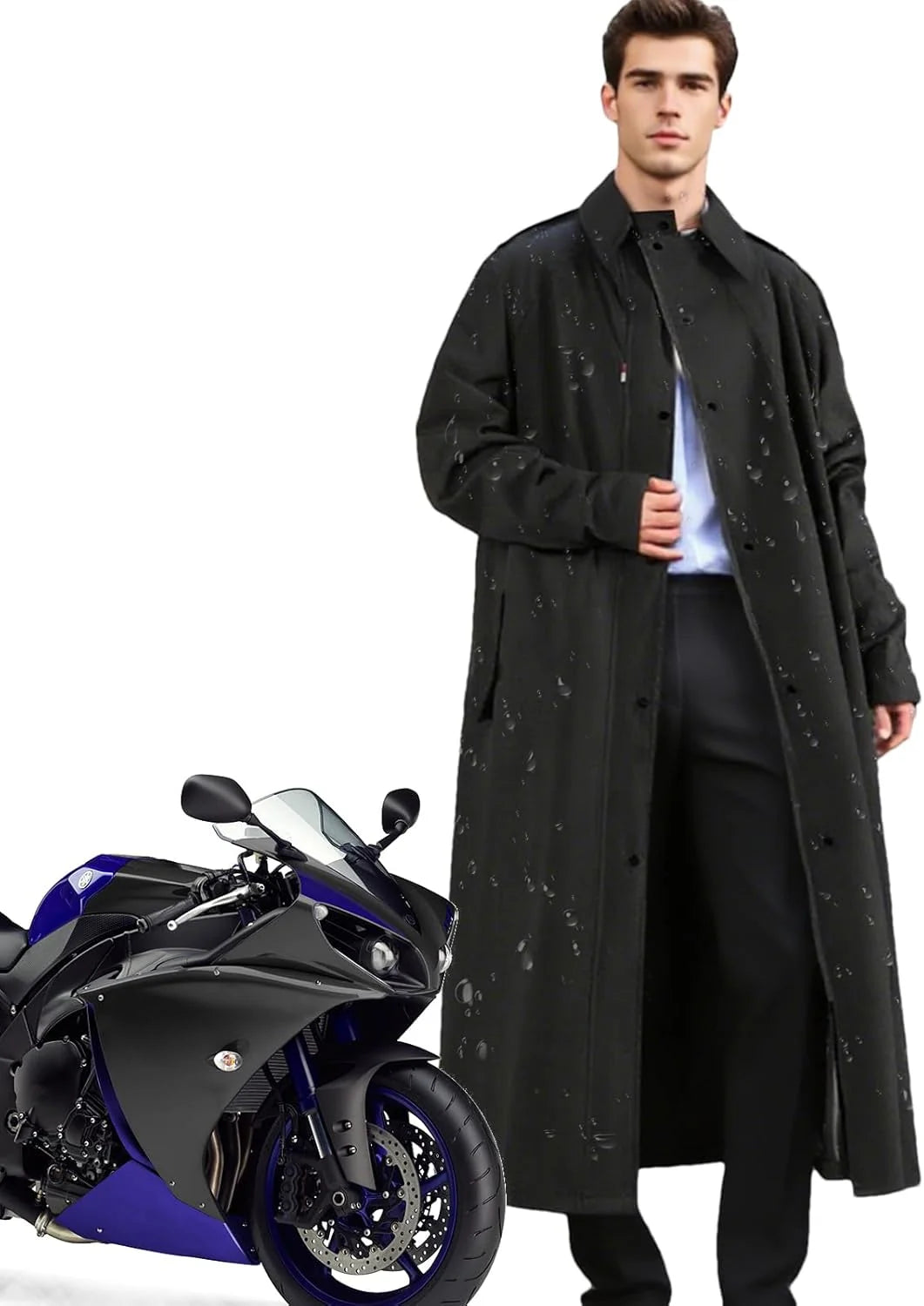 Rain Jacket Longline Water-Repellent Breathable Layer