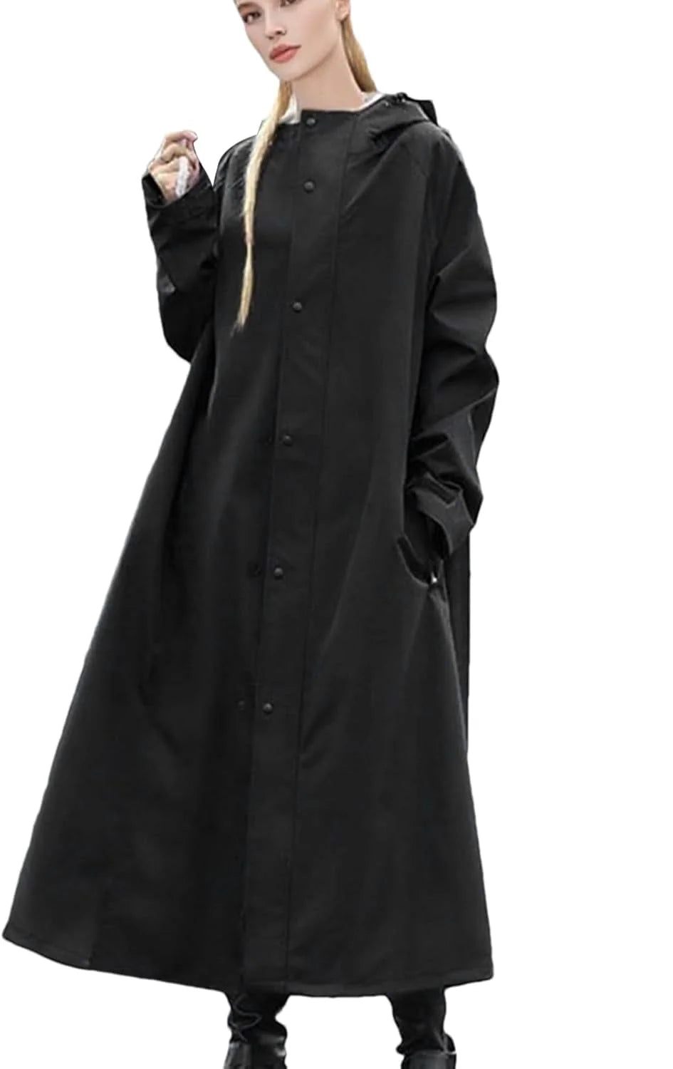 Rain Jacket Longline Water-Repellent Breathable Layer