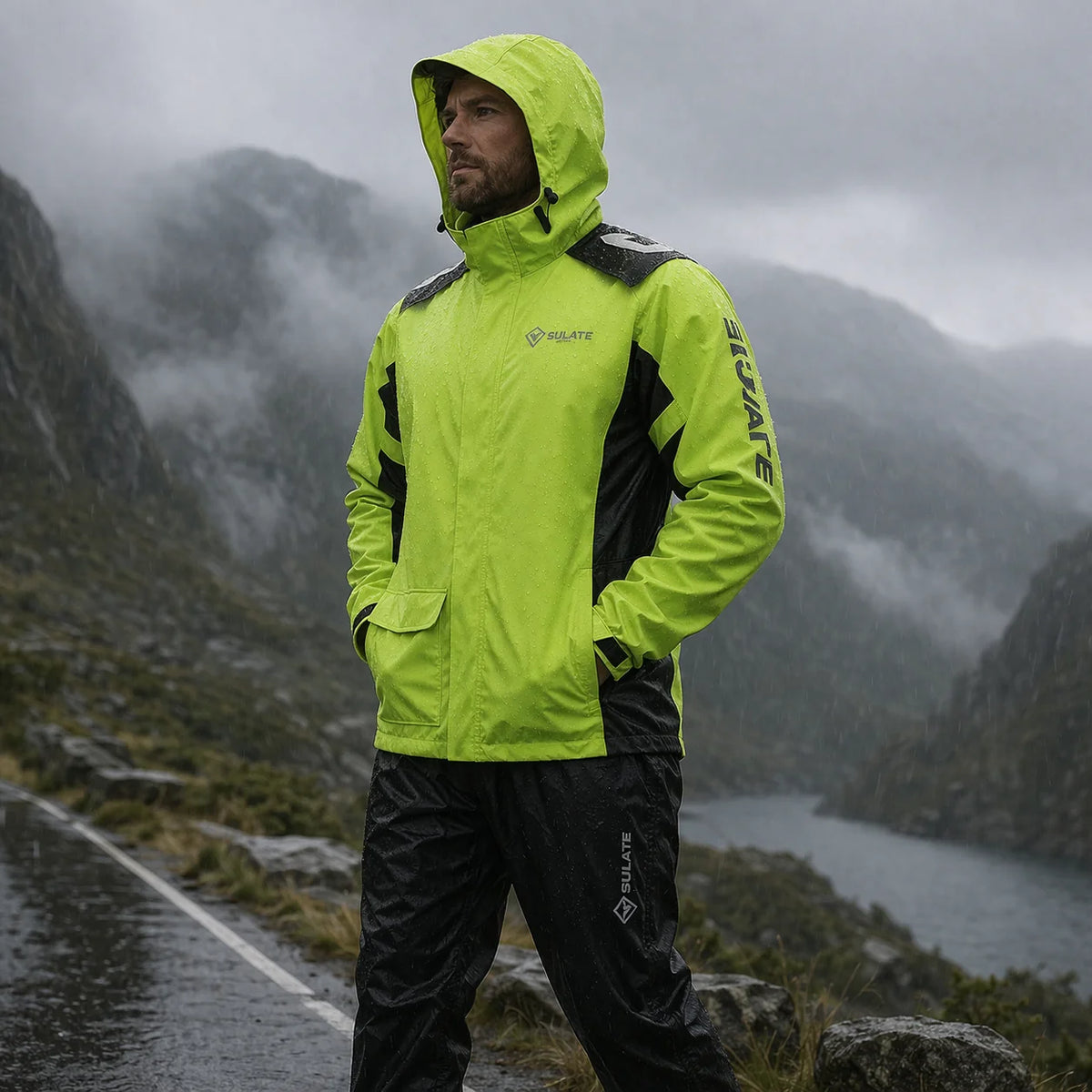 Rain Suit Waterproof Wind-Resistant Lightweight Packable Design